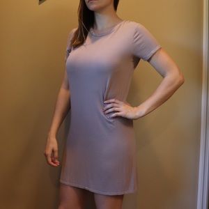 Mauve T-shirt Dress